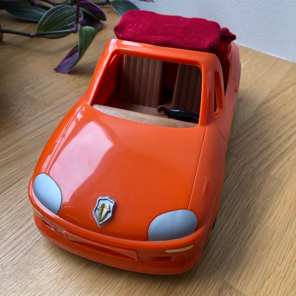Calico Critters Sylvanian Families Orange Convertible Car EUC